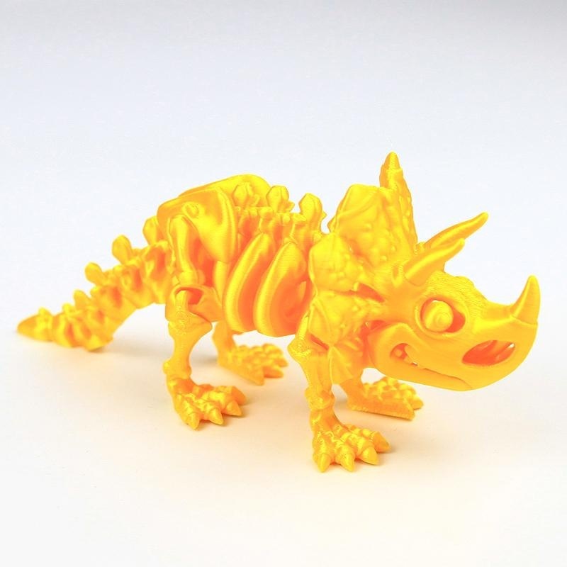 Tricératops doré 16 cm