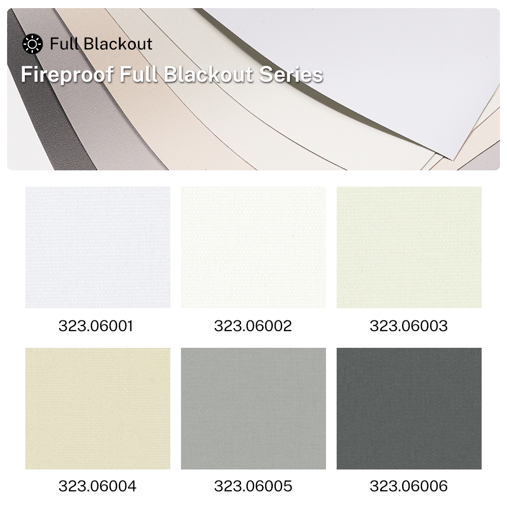 Flame retardant full blackout fabric