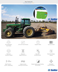 Sunnav AG2000全球定位系统土地水平仪-10英寸安卓 + 3D地图 | 通过4G/无线电2厘米RTK | 单/双斜坡农场ce认证 - Product Image 3