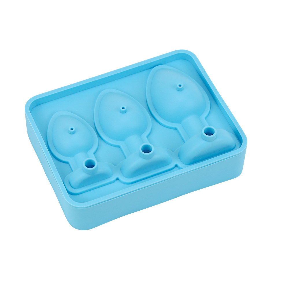 Bac à glaçons pour plug anal-bleu