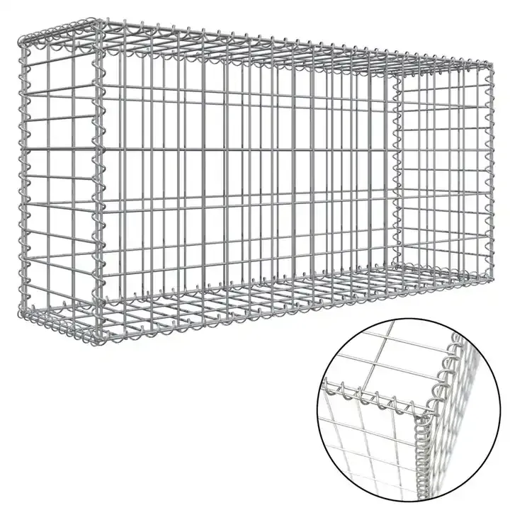 2024//Gabion box 2x1x1 welded gabion for protection hot dipped galvanized welded mesh