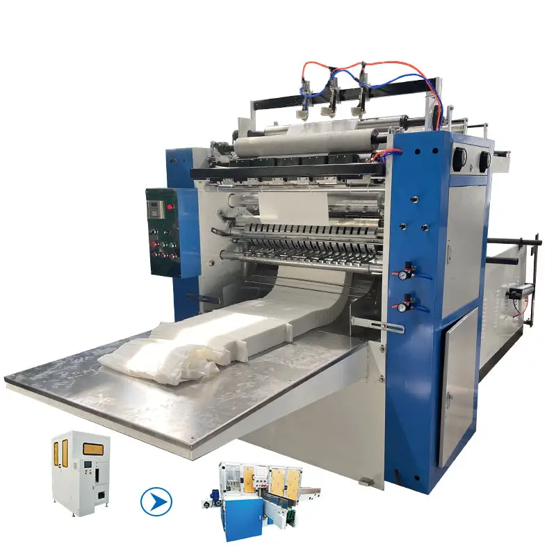 Machine à papier de soie pour le visage automatique 3 lignes machine à papier de soie pour le visage machine de fabrication de boîtes de mouchoirs en papier