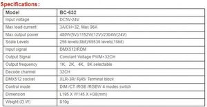 Качество DMX512 декодер постоянного напряжения 32CH множественные Каналы передачи 1990 сигнала приложения в сигнал PWM 3A - Product Image 6