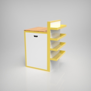 Checkout <strong>Counter</strong> <strong>with</strong> <strong>Display</strong> and Conveyor Belt - Product Image 5