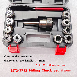 モーステーパーシャンク精密フライスチャックドリルミリングマシンMT2 3 4 ER32 25タイプバックプルミリングカッターチャックセット - Product Image 5