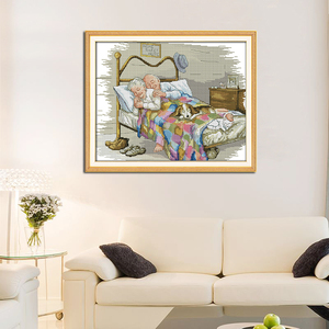 Cặp vợ chồng già Trung Quốc <span class=keywords><strong>Cross</strong></span> <span class=keywords><strong>Stitch</strong></span> Kit 11CT với mô hình in DIY cuộc sống ngọt ngào thêu tường trang trí nội thất sơn nhà Quà Tặng - Product Image 5