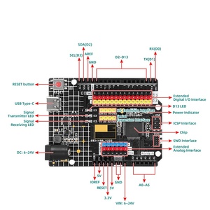 UNO R4 için Minima tip-c USB ESP32-S3 WIFI kurulu geliştirme kurulu Arduino programlama öğrenme denetleyicisi için