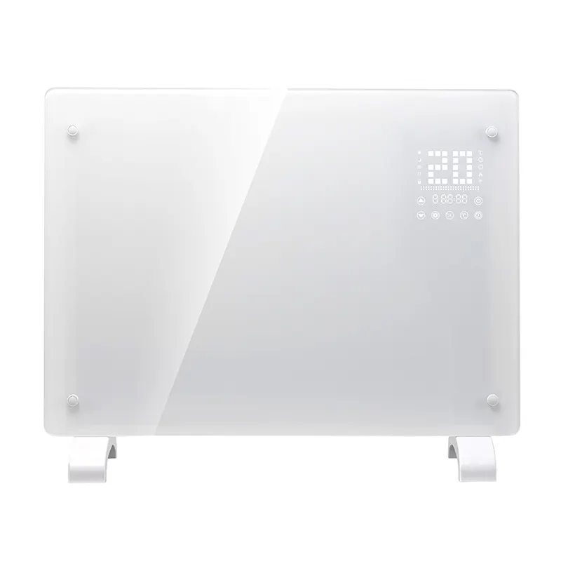 ด้วย Wifi 2000W สมาร์ทครัวเรือนเครื่องทำความร้อนไฟฟ้าติดผนังเครื่องทำความร้อนแผงกระจก
