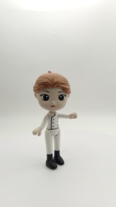 ミニソリッドPVCシミュレーション人間シェフモデルオリジナルデザイン漫画玩具フィギュアABS素材で作られた子供のための職業をふりをする - Product Image 6