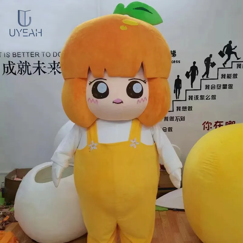 UYEAH custom adult figure character orange fruit mascot costume for kid activity
