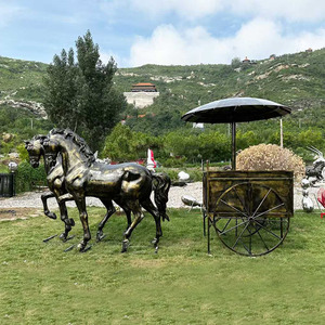 รูปปั้นสัตว์ทำจากเรซินรูปม้าทองแดงขนาดเท่าของตกแต่งสวนกลางแจ้งด้วยวันขอบคุณพระเจ้าโมเดลทาสีฮาโลวีนสำหรับงานฝีมือ - Product Image 5