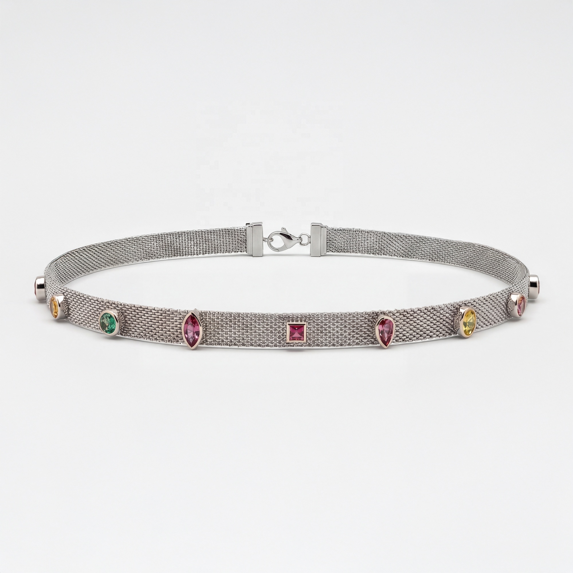Multicolor / 18K White Gold Plated