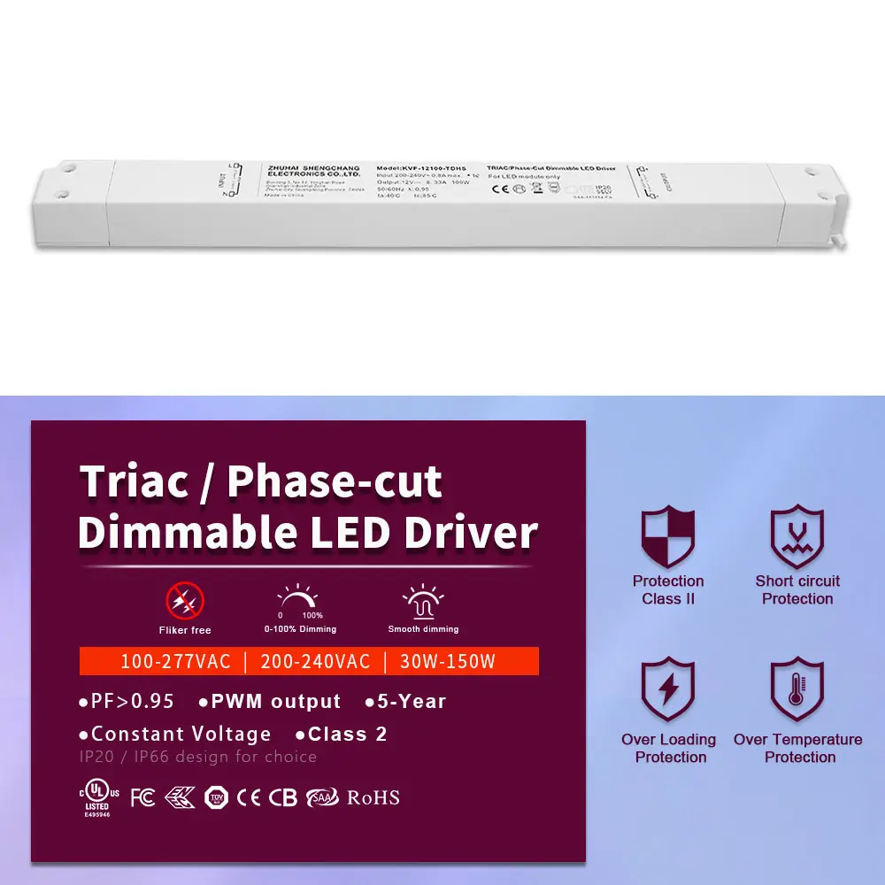 LED-Streifen Netzteil Triac 100W 24V Profil Licht dimmbar LED-Treiber Netzteil für Spiegel leuchten