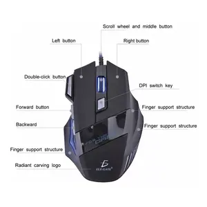 6-Button Pro <strong>Mouse</strong> with Light + Adjustable <strong>DPI</strong> Precision - Product Image 5