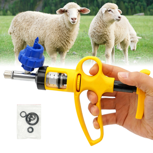 10ml Continuous Veterinary Syringe Gun Automatic Chicken Pig Sheep Vaccine <strong>Injection</strong> With Insert Bottle Plastic Dosing Gun - Product Image 2