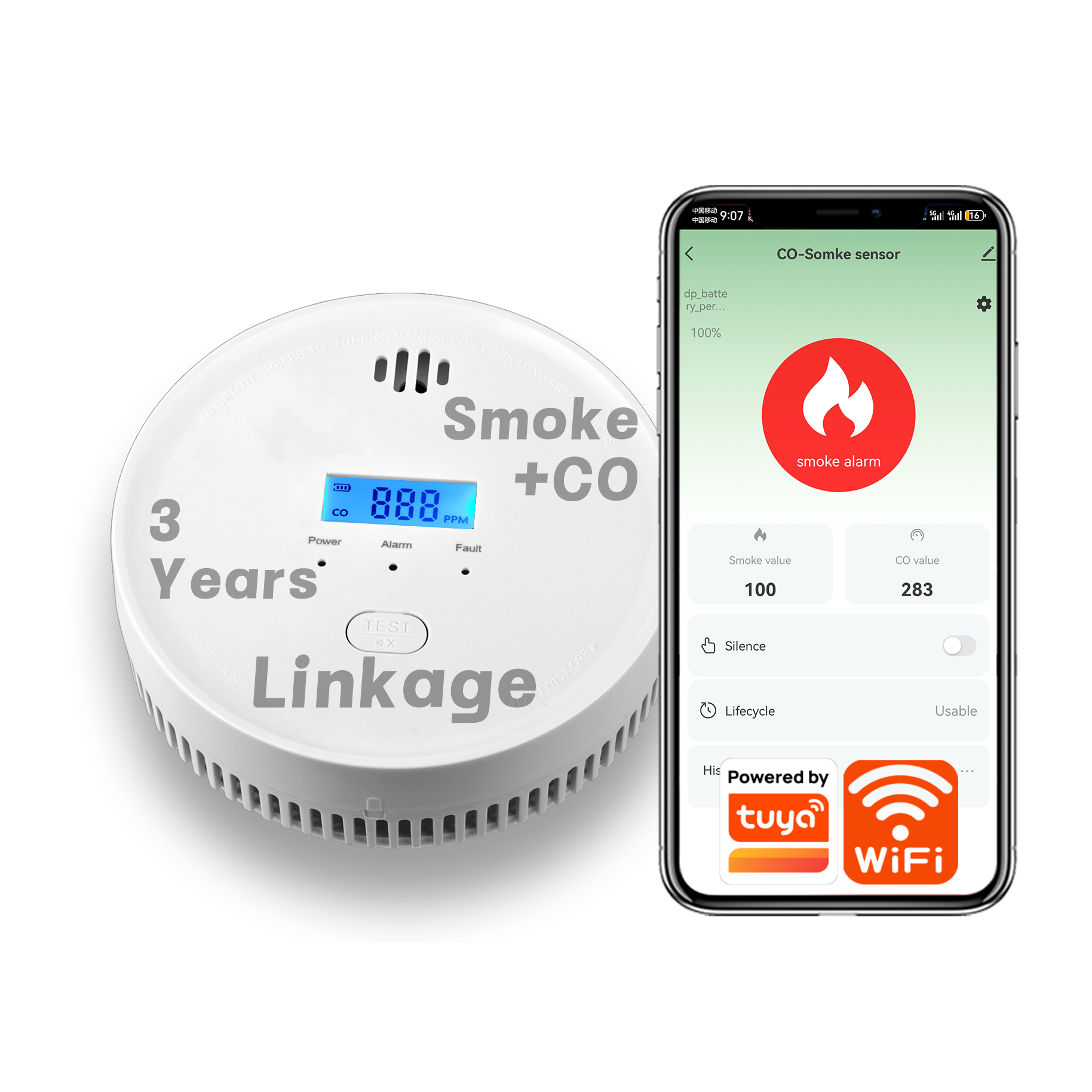 WiFi Alarm Interconnect Alarm 1pcs