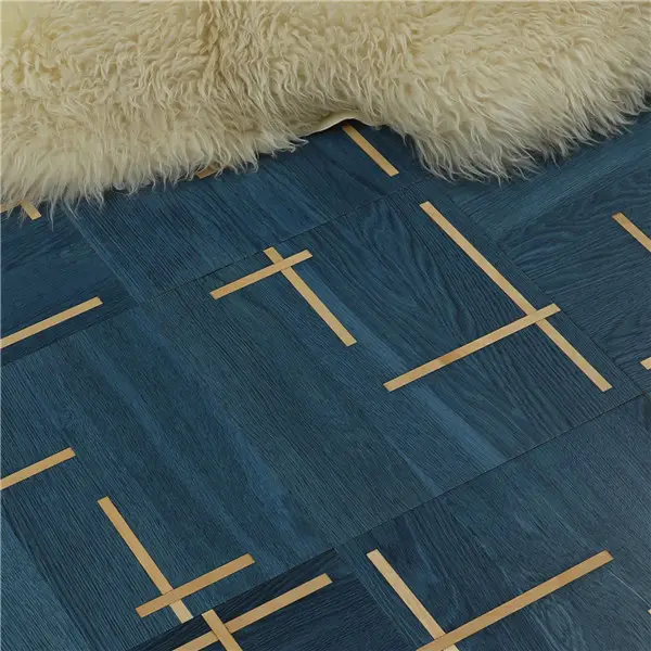 Parquet d'intérieur en bois bleu, Design spécial, Parquet en bois dur, chêne et érable, Parquet multicouche en bois d'ingénierie