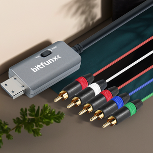 Bitfunx RGBS VGA至组件视频5RCA YPbPr电缆，用于Se-ga Dreamcast DC游戏机复古游戏配件 - Product Image 3