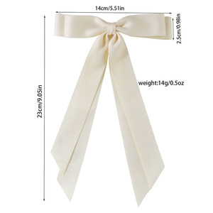 Finished Product Spot <strong>2</strong>.5cm <strong>Cheer</strong> <strong>Bow</strong> Satin Ribbon Clips Satin Ribbon Hair Clip - Product Image 2