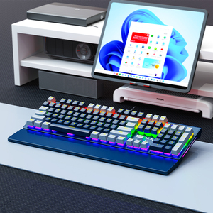 104-Key 100% Mechanical Full-Size USB <strong>Numeric</strong> Laser RGB LED Backlight <strong>Keyboard</strong> New Product <strong>with</strong> English Language Support - Product Image 2