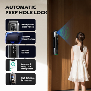 3D riconoscimento del volto Video Intercom Smart Lock Tuya WiFi biometrico impronta digitale intelligente serratura della porta con la macchina fotografica - Product Image 3