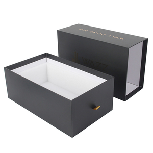Custom Logo Black Sliding Push Out Drawer Satin Lined <strong>Gift</strong> Cardboard Box with Change Picture Good Opening <strong>Experience</strong> - Product Image 4