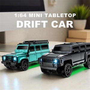 Electric Remote <strong>Control</strong> <strong>1</strong>:64 Scale Drift Car RC Truck LED Lights 2-Speed Mini 4WD Cars RTR for Indoor Racing and Drifting Fun