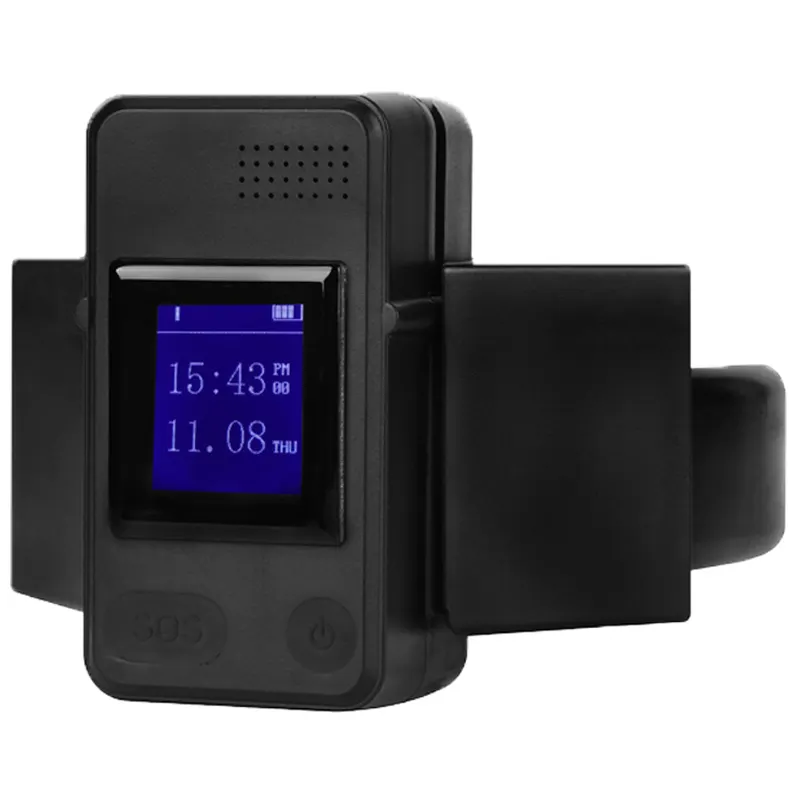 Moniteur de suivi gps convict pour bracelet de confinement 4g avec bracelet en aluminium, fréquence cardiaque