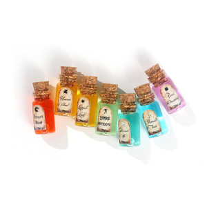 DIY dekorasyon 10ml 12ml 15ml 20ml 30ml Mini küçük tüp flakon şeffaf dileğiyle minik cam şişe tıpa mantar - Product Image 5