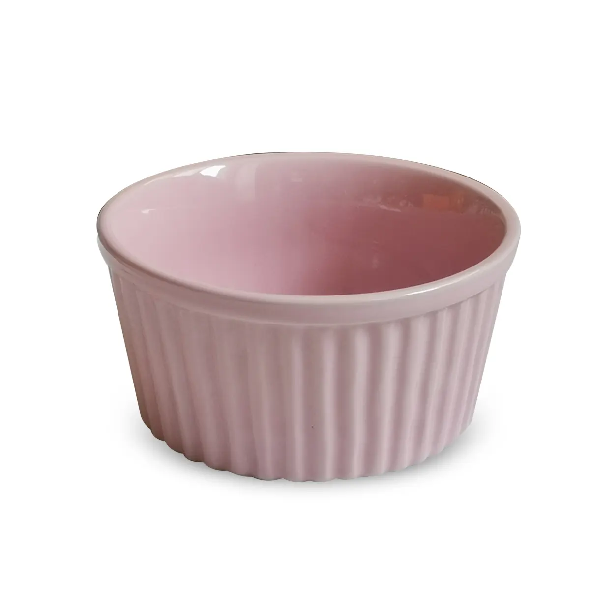 Mini assadeira rosa de cerâmica, mini assadeira com várias cores
