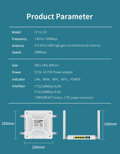 COMFAST CF-N1 V2 300Mbps yüksek hızlı kablosuz yönlendirici Qualcomm çip 2.4GHz WiFi ev kullanımı için yeni