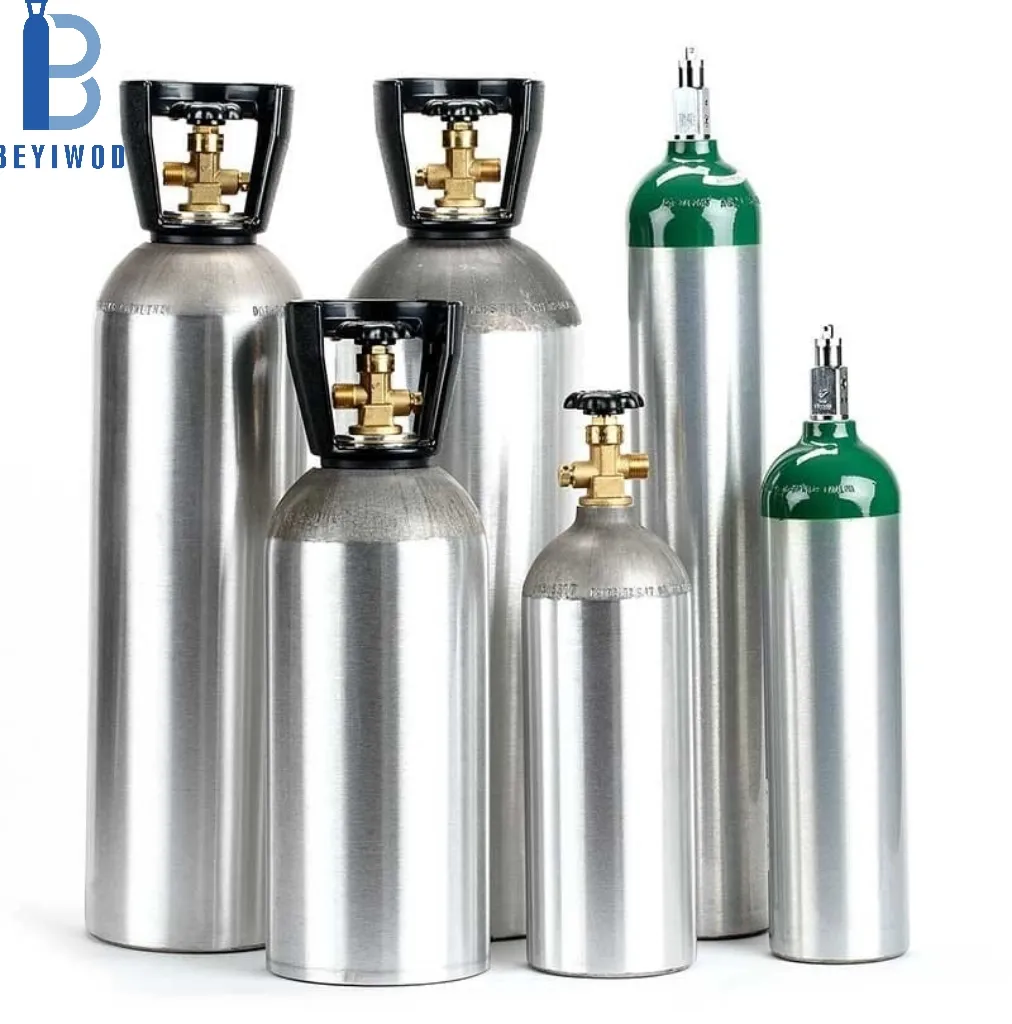 Cilindros de gas de aluminio fabricados en China, cilindros de CO2 para bebidas, 15LB, 10Lb, 15LB, 20LB, tanque de CO2, cilindro de CO2 a la venta