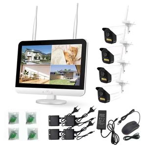 Nuevo kit de cámara de monitor de 12 pulgadas 1080p audio inalámbrico Codificación H265 a todo color Sistema de cámara Bullet HD de cuatro canales - Product Image 3
