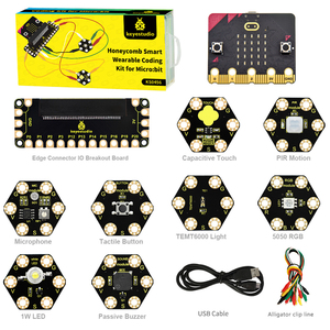 Keyestudio 8 Projects <strong>Programming</strong> Honeycomb Smart Wearable Coding Kit For Microbit