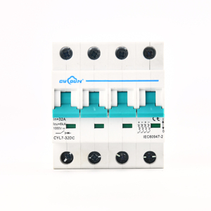 Disyuntores de alta calidad de 1000V 4P 32DC Disyuntor en miniatura de protección contra cortocircuito y sobrecarga