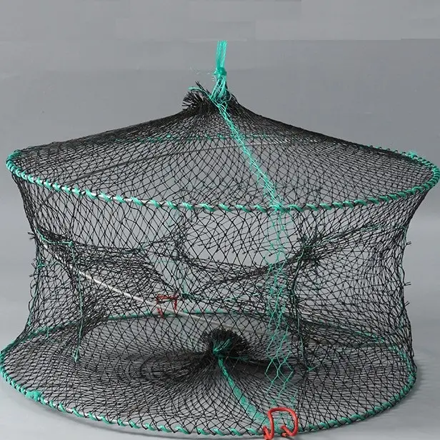 Offre Spéciale 29 cadres pêche crevettes piège Nylon Long poisson Cage filet pour crabe filet de pêche