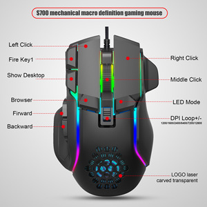 10 Key Wired Game Mouse Makro programmierung 13 RGB-Licht modi 6-Gang 12800dpi Computers pielmaus - Product Image 4