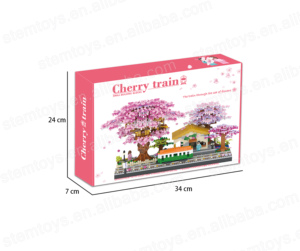 3668pcs kim cương khối xây dựng Sakura Train Station mô hình ABS nhựa DIY gạch Món quà lãng mạn cho trẻ em/người lớn - Product Image 2