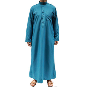 Suudi müslüman Emarati adam jumen erkekler için Emirati Jubah Al Haramain Jalabiya arapça Thobe kısa Islamique üreticileri