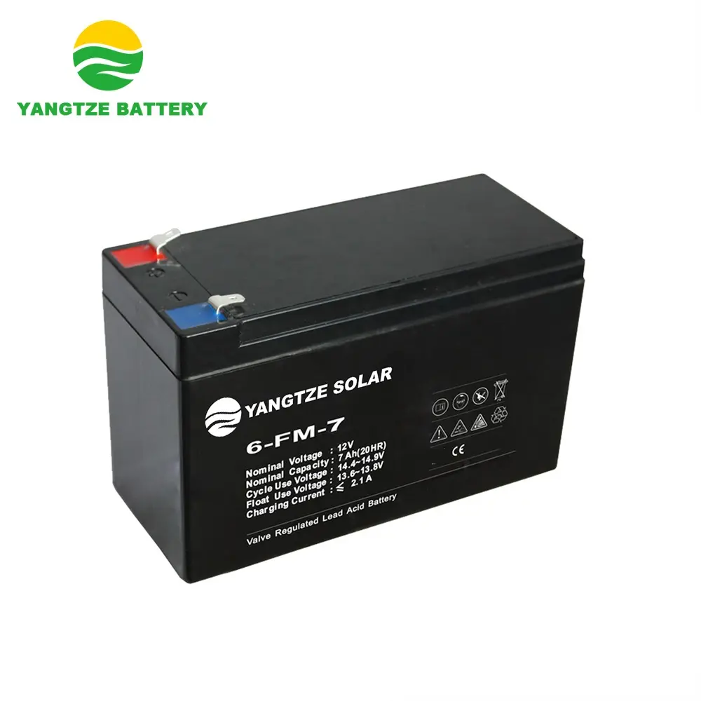 Yangtze 12v 7Ah 8Ah 9Ah 9Ah 10Ah sealed lead acid rechargeable solar storage battery