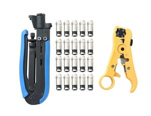 Crimping <strong>Tool</strong> Set /Compression <strong>Tool</strong> <strong>Kit</strong> and Cable Stripper for RG59 RG6 - Product Image 2