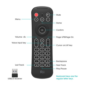 DB Rii MX6 2.4G Mini <strong>Wireless</strong> Mechanical <strong>Keyboard</strong> Remote Control for <strong>Computer</strong> Android Set Top Box <strong>Multiple</strong> Russian Japanese UK) - Product Image 3