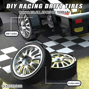Radyo kontrollü çocuk oyuncağı toptan Rc Drift 1:24 ölçekli uzaktan kumanda araba modelleri çocuklar için yarış oyunu kiti renk pembe - Product Image 4
