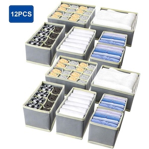 A 12-Piece Storage Box Set for Organizing Towels Socks and Underwear Solving Clutter <strong>Problems</strong> and Meeting Family Storage Needs - Product Image 1