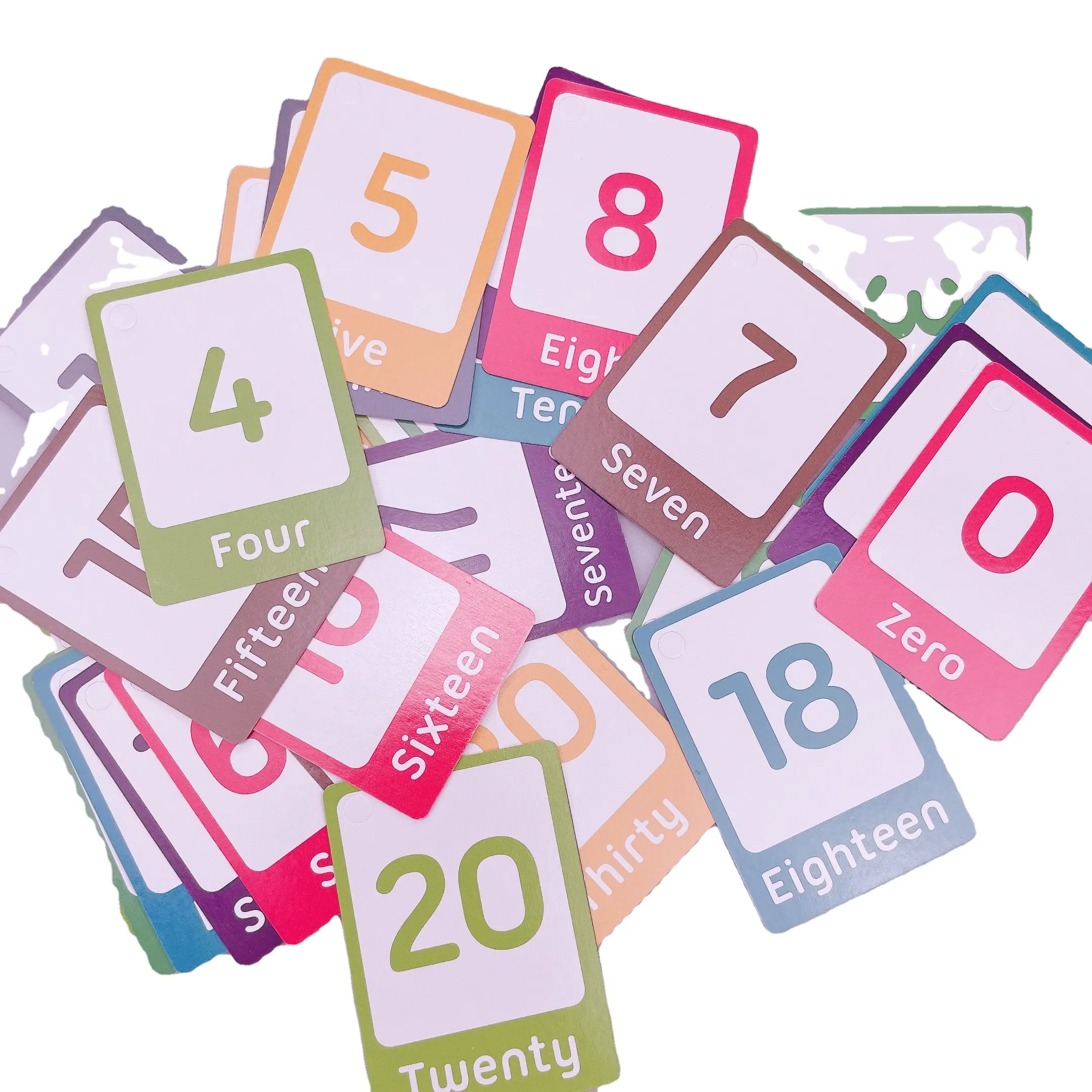 사용자 정의 로고 30pcs 카드 교육 어린이 논리 사고 숫자 카드 게임