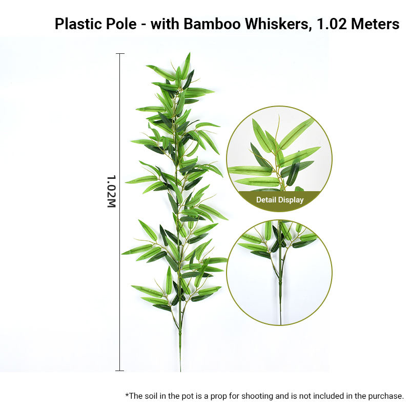 Tige en plastique-bambou avec bambou -1,02 m