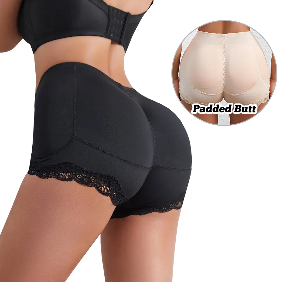 Plus Size Nádegas Artificiais Cueca Falso Hip Enhancer Calcinha Tummy Control Shapewear Mulheres Acolchoado Butt Lifter Shaper