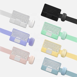 Miniteclado inalámbrico BT con retroiluminación para tableta, teclado español recargable y ratón, combo de ipad para portátil - Product Image 6