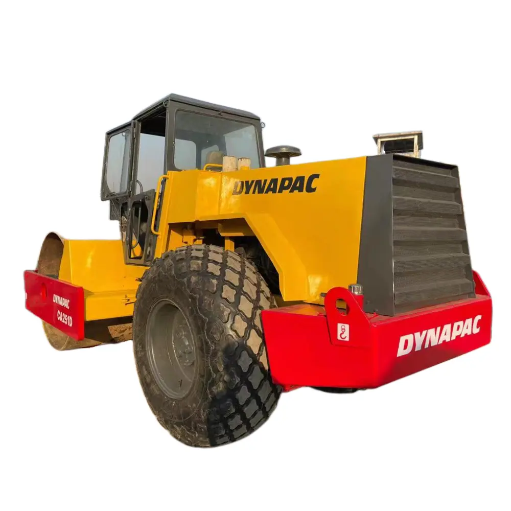 Used DYNAPAC CA251D 10 Ton Single Steel Vibratory Road Roller Construction Equipment with Motor Engine Core Components on Sale
