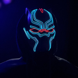 LEDグローイングコールドライトELプラスチックスパイダーマンマスクアイアンマンUSキャプテンアベンジャーズアライアンスマーベルパーティーパフォーマンス小道具ギフト - Product Image 5
